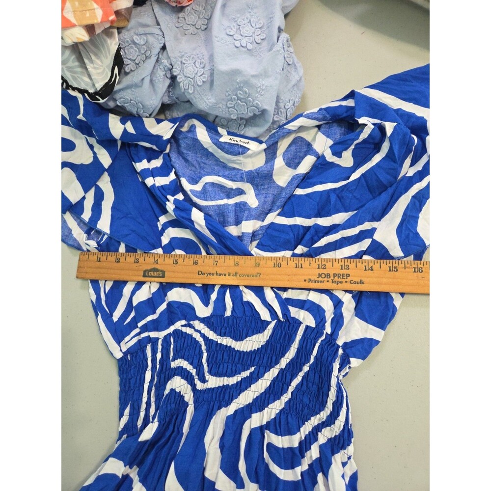 Kindred Maxi Dress blue white summer vacation cruise new with tags large - Picture 3 of 5